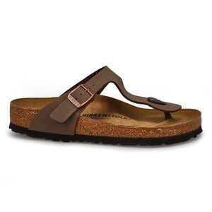 Birkenstock Gizeh Brown Thong Sandals, Leather & Cork, Size 35 (4-4.5 US)